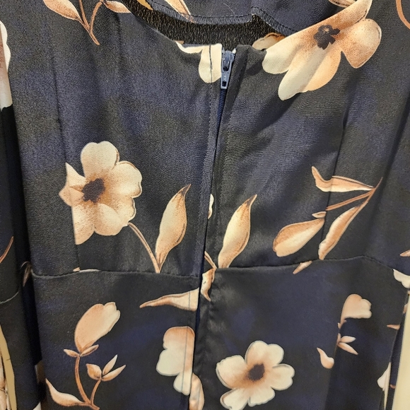 Fashion Bug Black  Floral Slip Maxi Dress for Cocktail Size 9/10 fits S - Picture 6 of 11